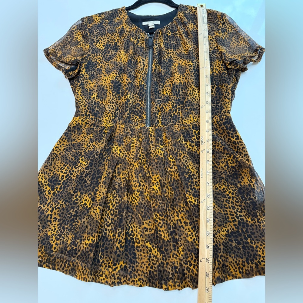 Burberry Brit Silk Cap Sleeve Dark Leopard Print Blouse Sz M - Picture 4 of 12